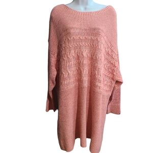 CJ BANKS NEW pink knit sweater  3X
